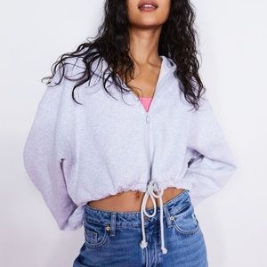 Hooded Jacket with Drawstring